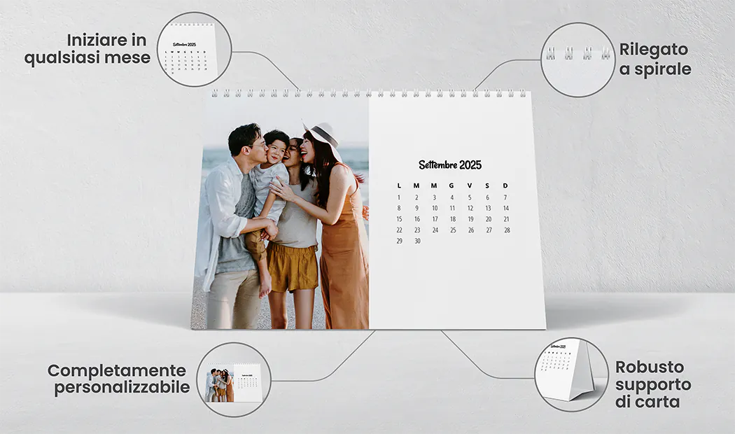 Calendario da Tavolo Personalizzato